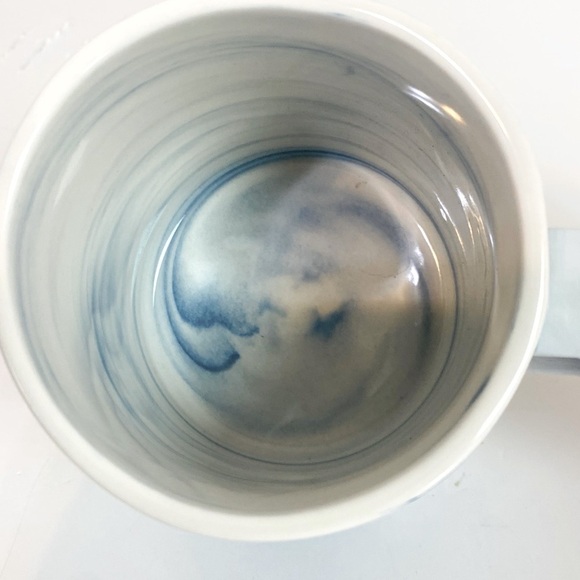Anthropologie Blue Marbled Monogram B Mug 14oz - Picture 7 of 8
